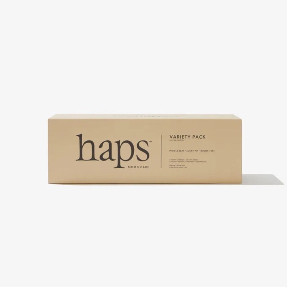 Haps Mood Care Votive Trio Candles Set of 3 Reusable Ceramic Sand Vessel